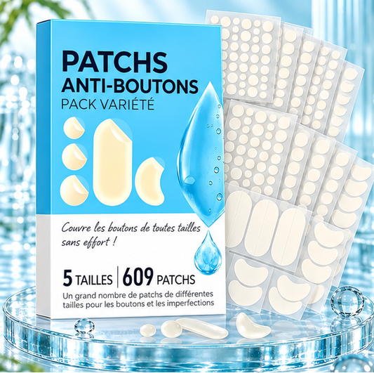 Pack de Patchs Hydrocolloïdes Anti-Boutons – 609 pièces