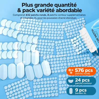 Pack de Patchs Hydrocolloïdes Anti-Boutons – 609 pièces