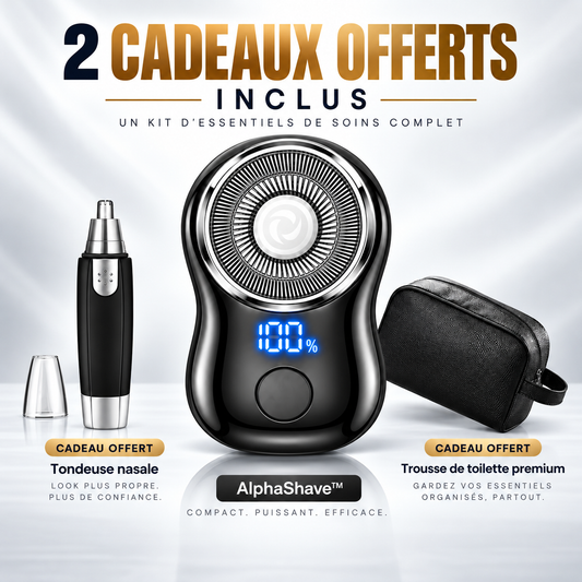 AlphaShave™ Rasoir électrique portable + CADEAUX OFFERTS
